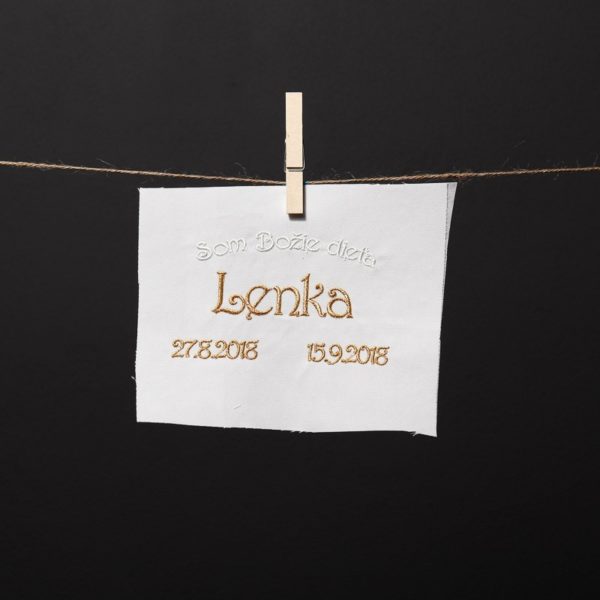 Bavlnená košieľka na krst - JHS biela - Image 5