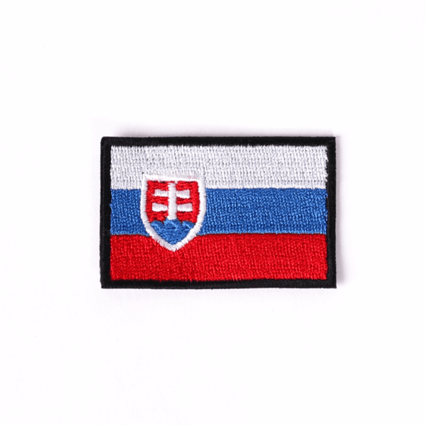 SR vlajka ČI Nášivka - Slovenská vlajka - čierna obruba